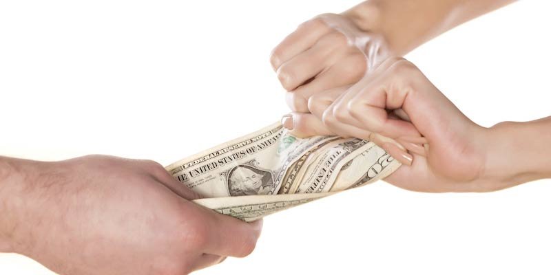 fighting for money